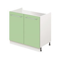 Тумба-подстолье с нижней полочкой, под кухонную мойку MODERN ALTO 800*600*820 фисташковый глянец