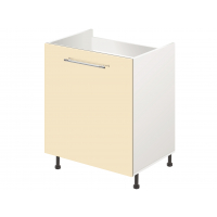Тумба-подстолье с нижней полочкой, под кухонную мойку MODERN ALTO 500*600*820 ваниль глянец