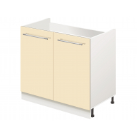 Тумба-подстолье с нижней полочкой, под кухонную мойку MODERN ALTO 800*600*820 ваниль глянец
