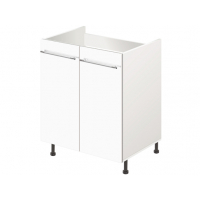 Тумба-подстолье с нижней полочкой, под кухонную мойку MODERN ALTO 600*600*820 белый глянец
