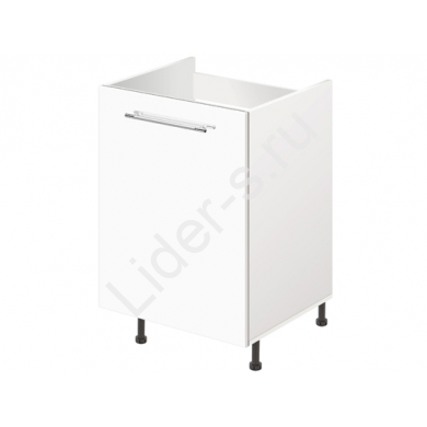 Тумба-подстолье с нижней полочкой, под кухонную мойку MODERN ALTO 500*600*820 белый глянец