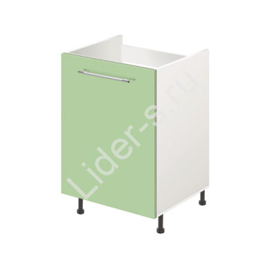 Тумба-подстолье с нижней полочкой, под кухонную мойку MODERN ALTO 500*600*820 фисташковый глянец